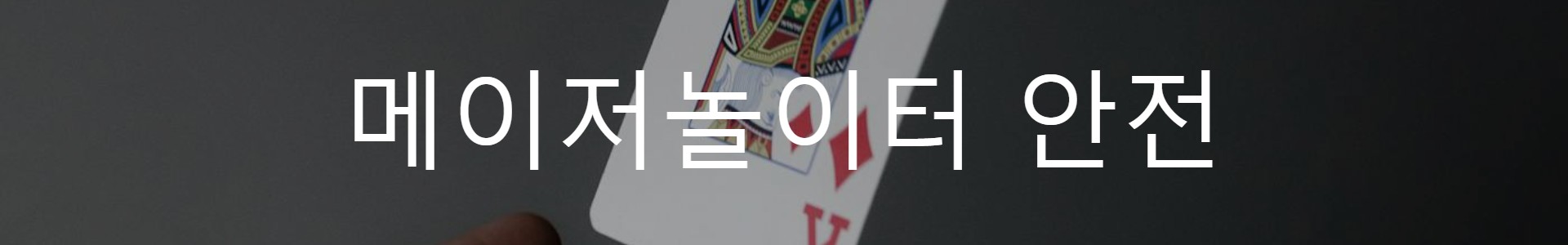 메이저놀이터